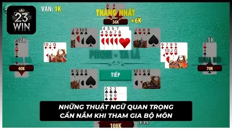 Cách chơi phỏm với các thuật ngữ trong bộ môn